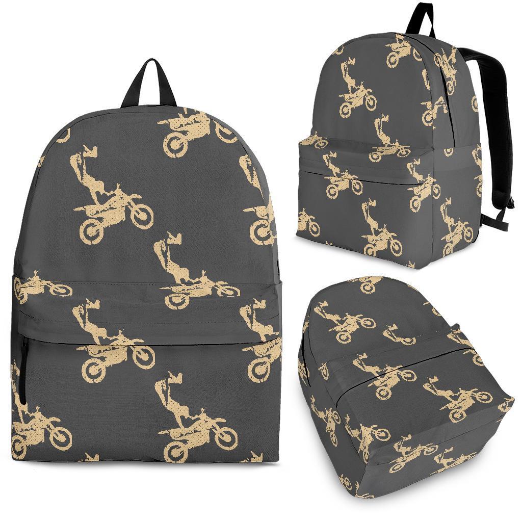 Pattern Print Motocross Backpack-grizzshop