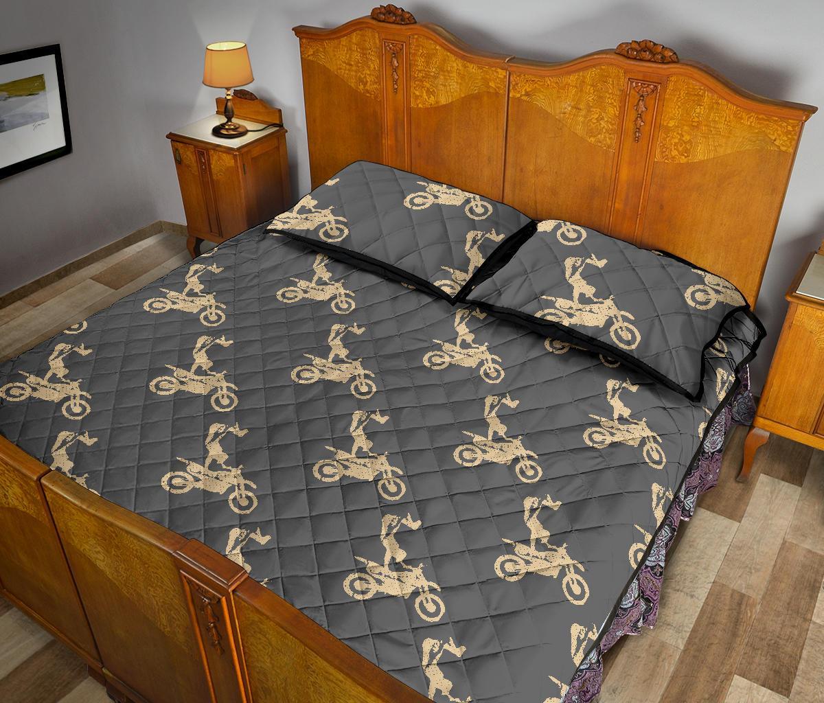 Pattern Print Motocross Bed Set Quilt-grizzshop