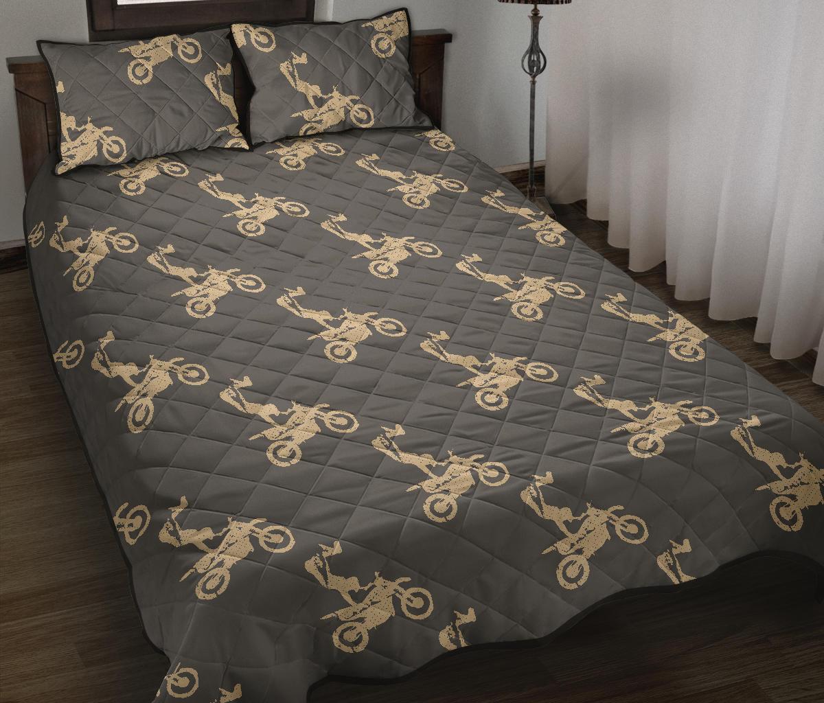 Pattern Print Motocross Bed Set Quilt-grizzshop