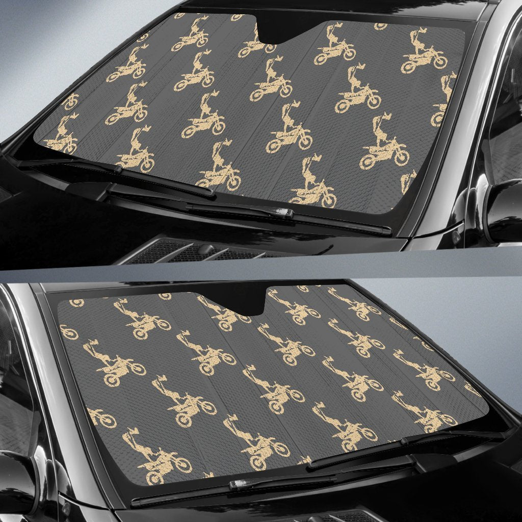 Pattern Print Motocross Car Sun Shade-grizzshop