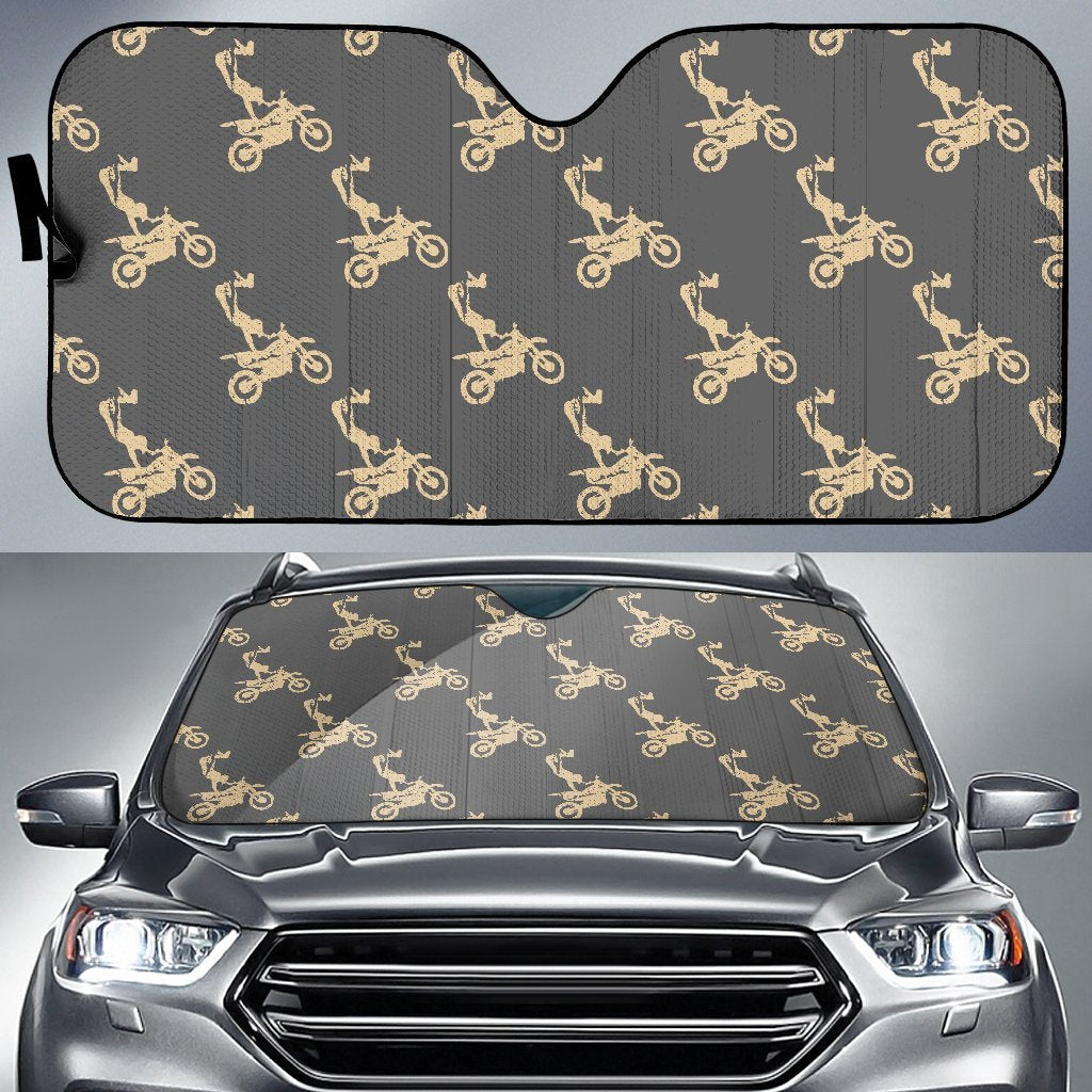 Pattern Print Motocross Car Sun Shade-grizzshop