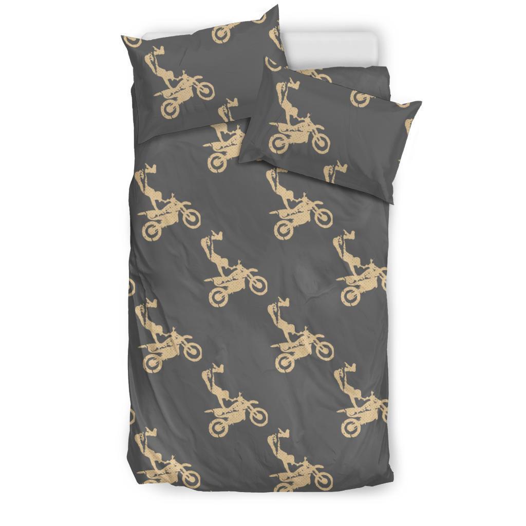 Pattern Print Motocross Duvet Cover Bedding Set-grizzshop