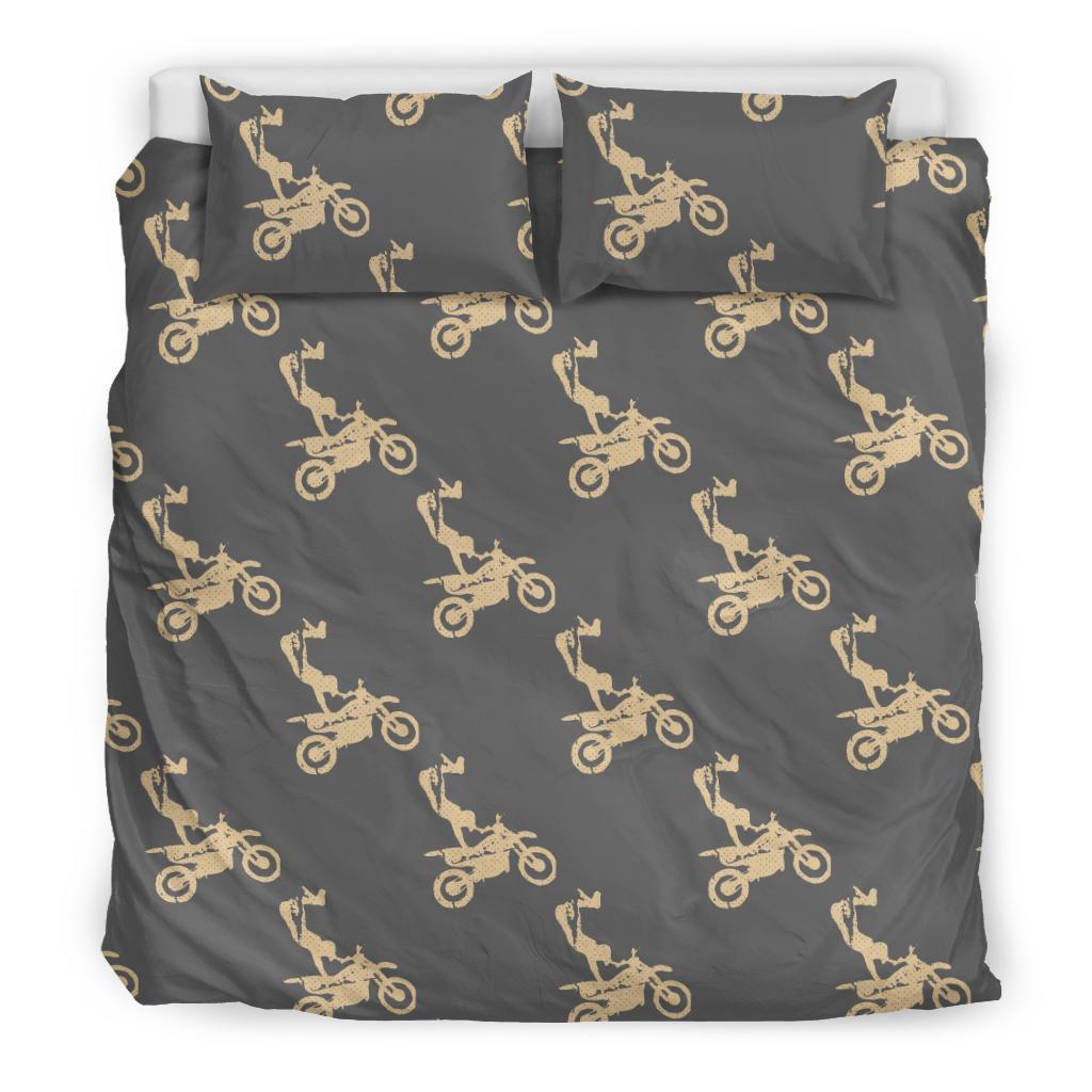 Pattern Print Motocross Duvet Cover Bedding Set-grizzshop