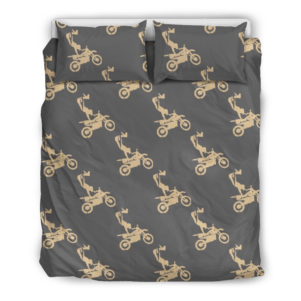 Pattern Print Motocross Duvet Cover Bedding Set-grizzshop