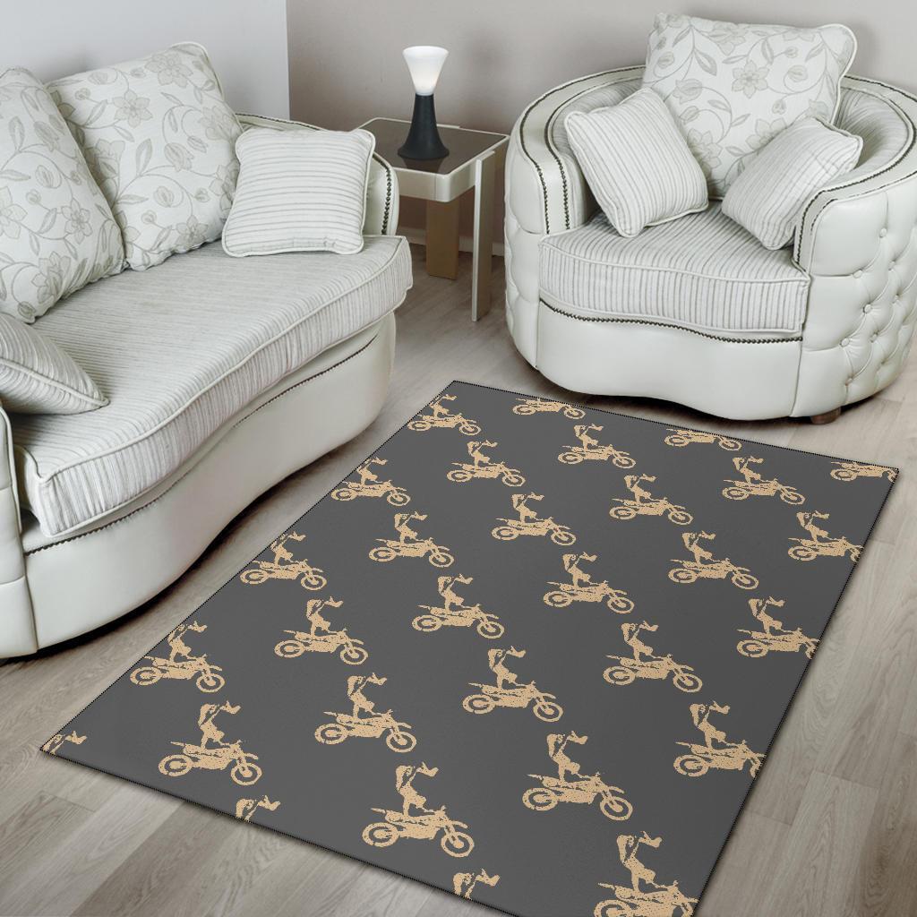 Pattern Print Motocross Floor Mat-grizzshop