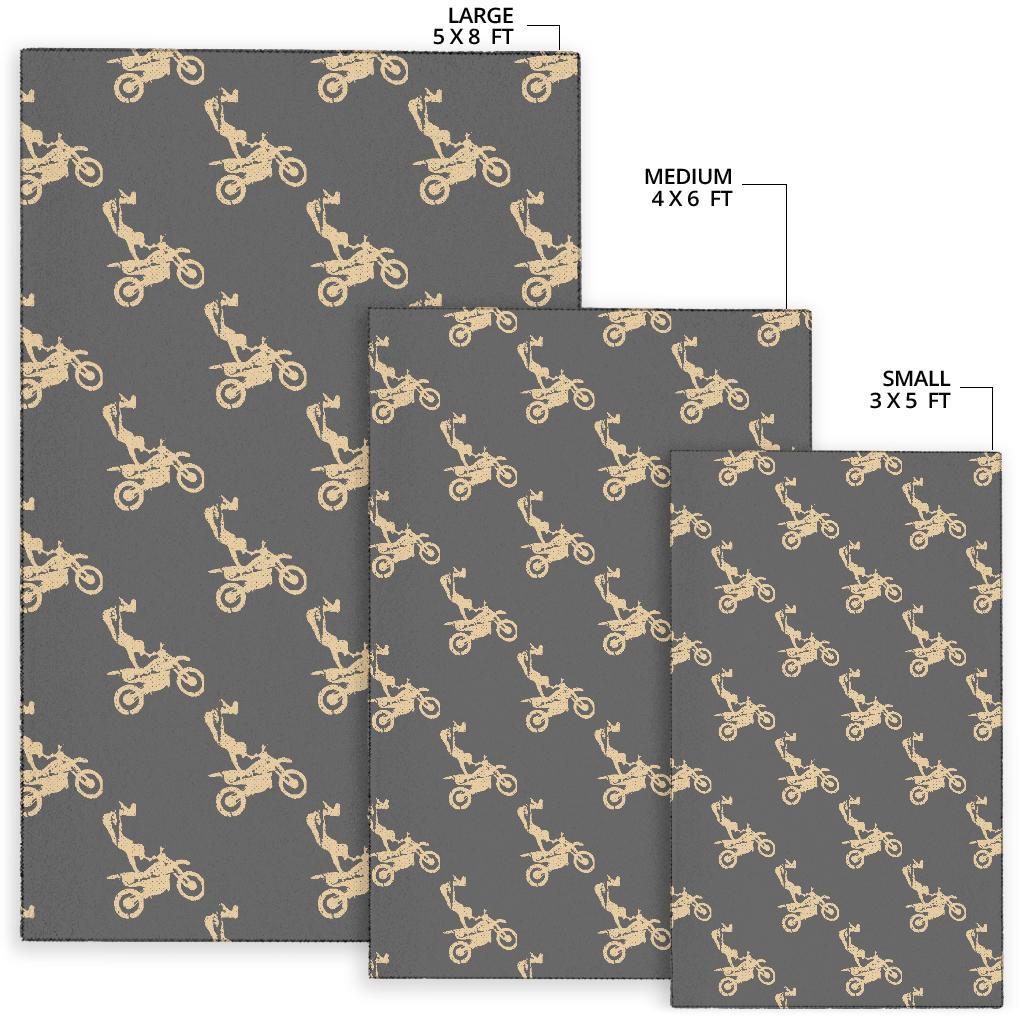 Pattern Print Motocross Floor Mat-grizzshop