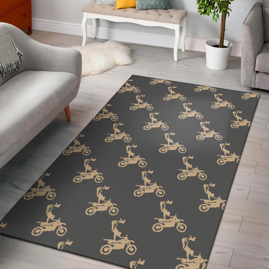 Pattern Print Motocross Floor Mat-grizzshop