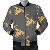 Pattern Print Motocross Men's Bomber Jacket-grizzshop