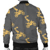 Pattern Print Motocross Men's Bomber Jacket-grizzshop