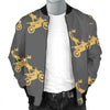 Pattern Print Motocross Men's Bomber Jacket-grizzshop