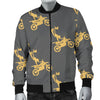 Pattern Print Motocross Men's Bomber Jacket-grizzshop