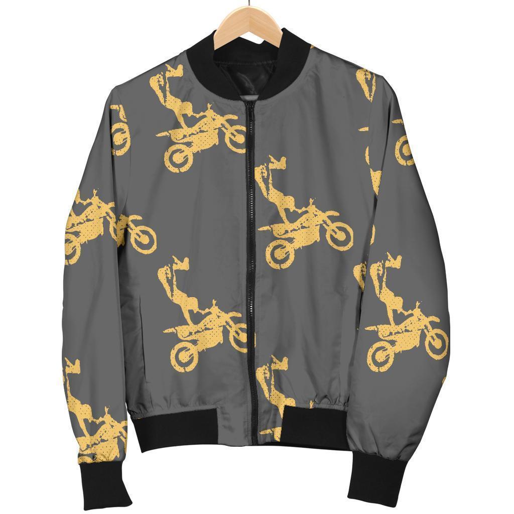 Pattern Print Motocross Men's Bomber Jacket-grizzshop