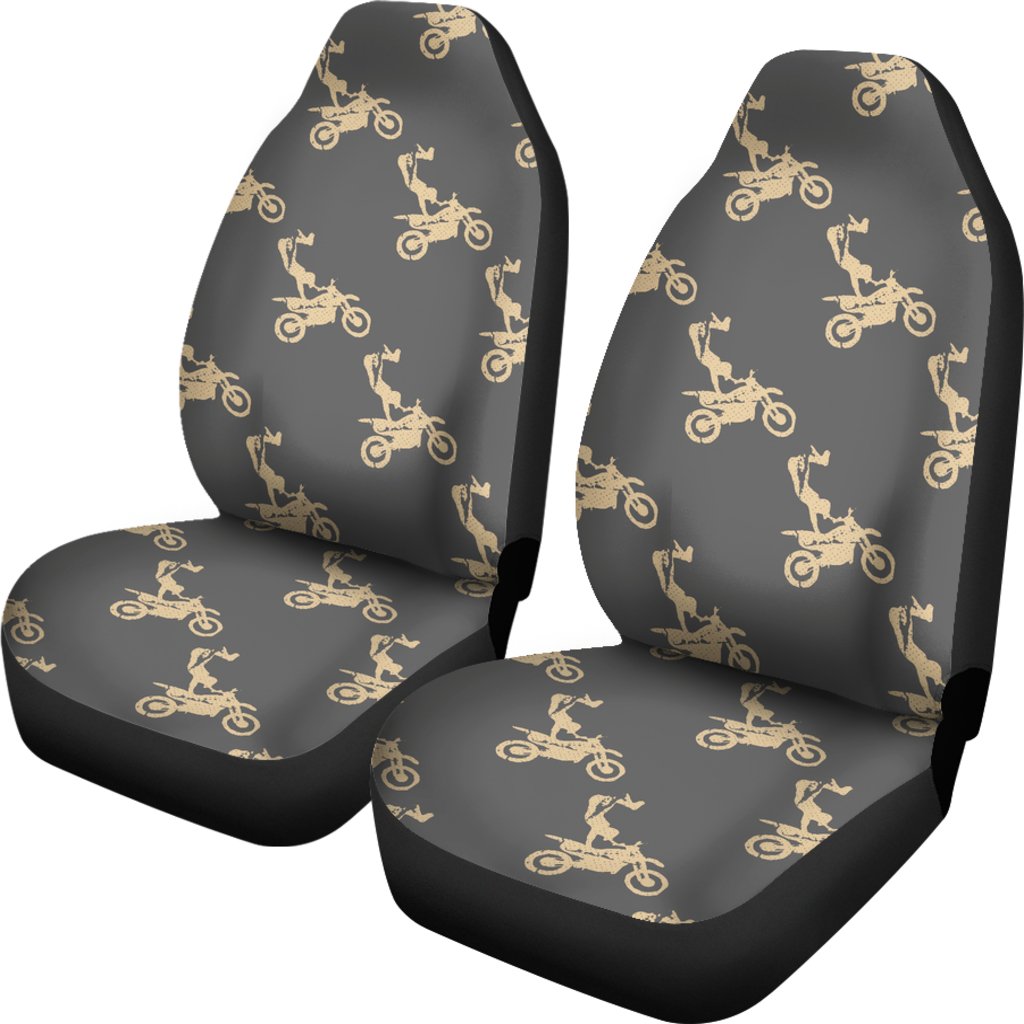 Pattern Print Motocross Universal Fit Car Seat Covers-grizzshop