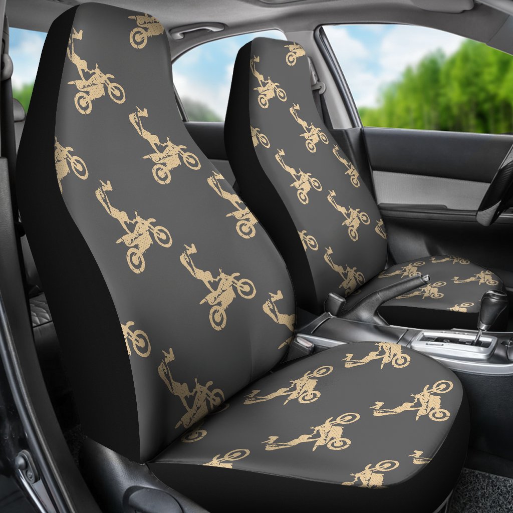 Pattern Print Motocross Universal Fit Car Seat Covers-grizzshop