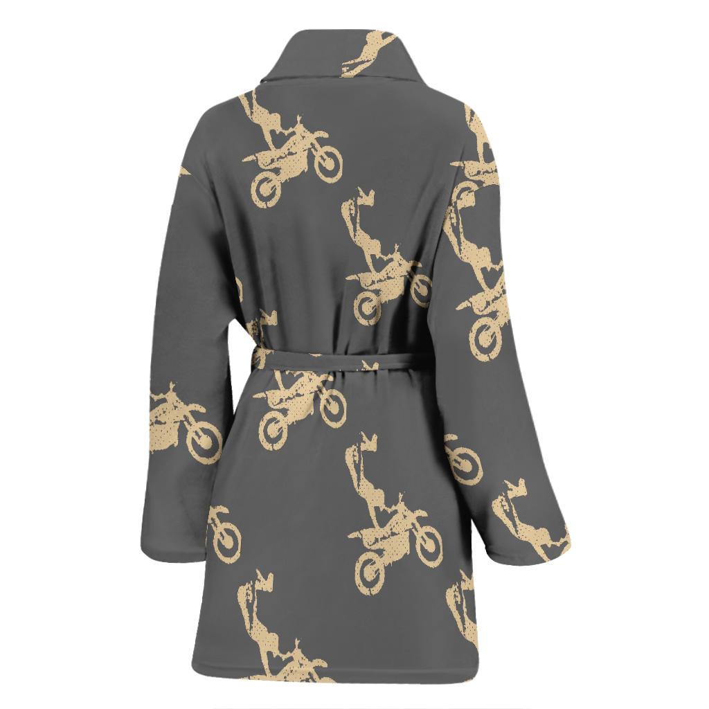 Pattern Print Motocross Women Long Robe-grizzshop