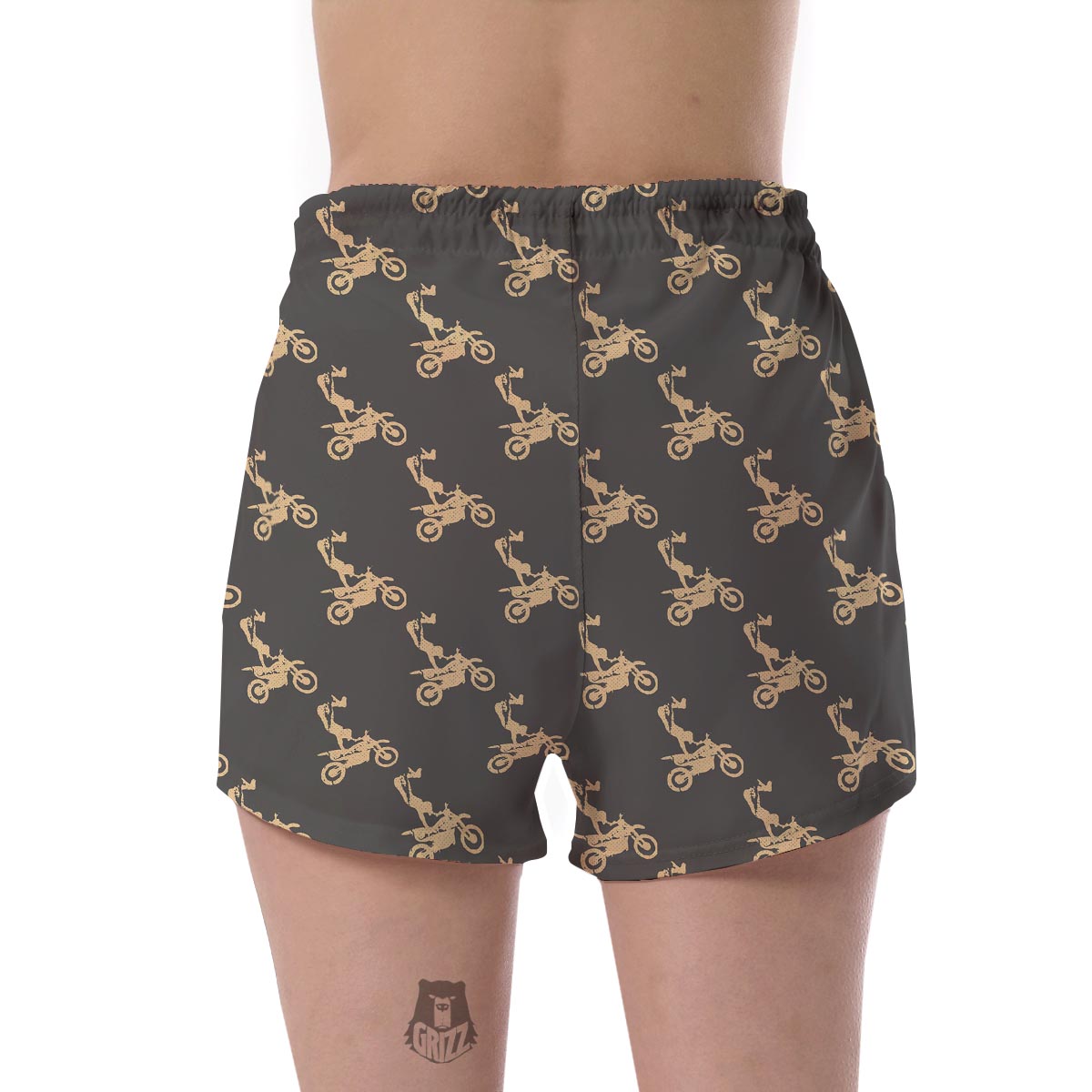 Pattern Print Motocross Women's Shorts-grizzshop