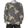 Pattern Print Motocross Women's Sweatshirt-grizzshop