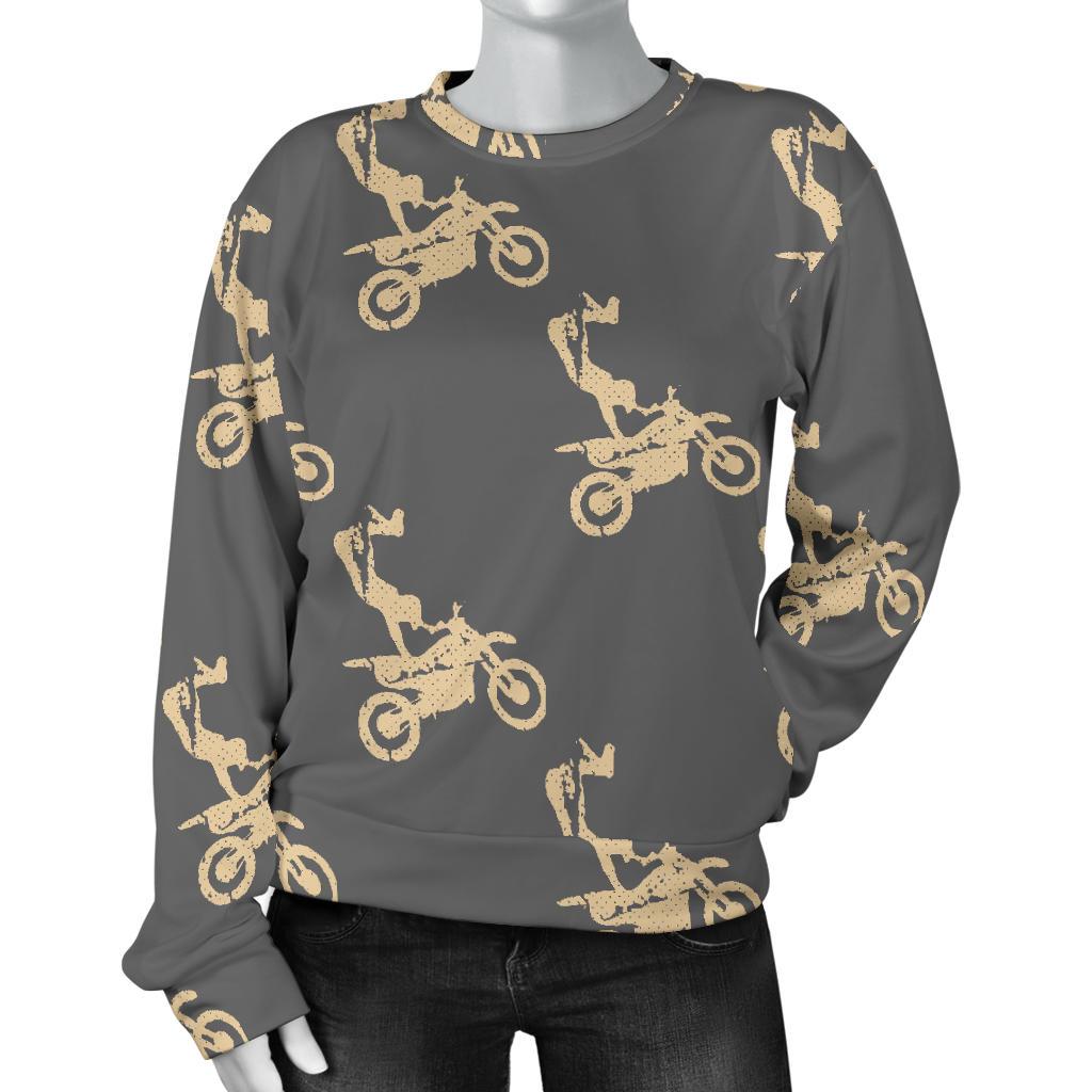 Pattern Print Motocross Women's Sweatshirt-grizzshop