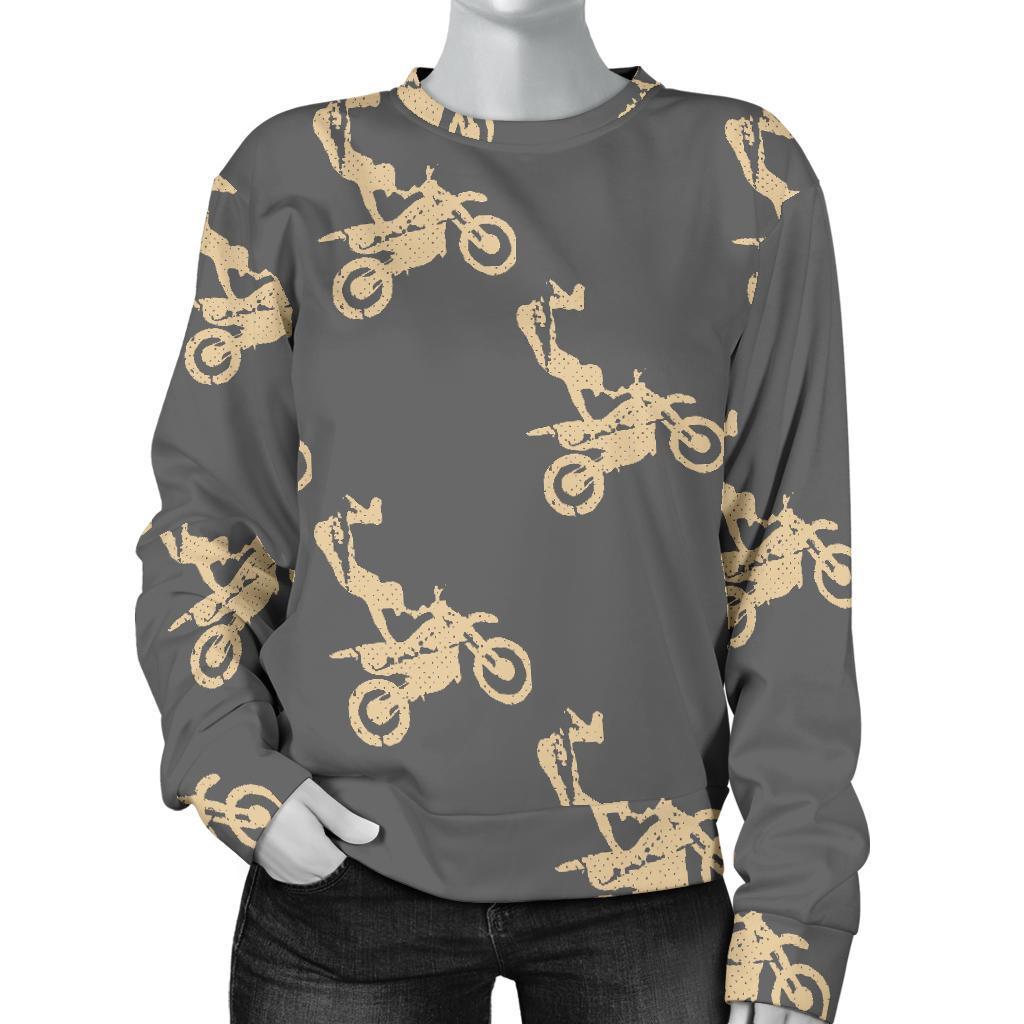 Pattern Print Motocross Women's Sweatshirt-grizzshop