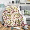 Pattern Print Mushroom Blanket-grizzshop