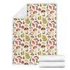 Pattern Print Mushroom Blanket-grizzshop