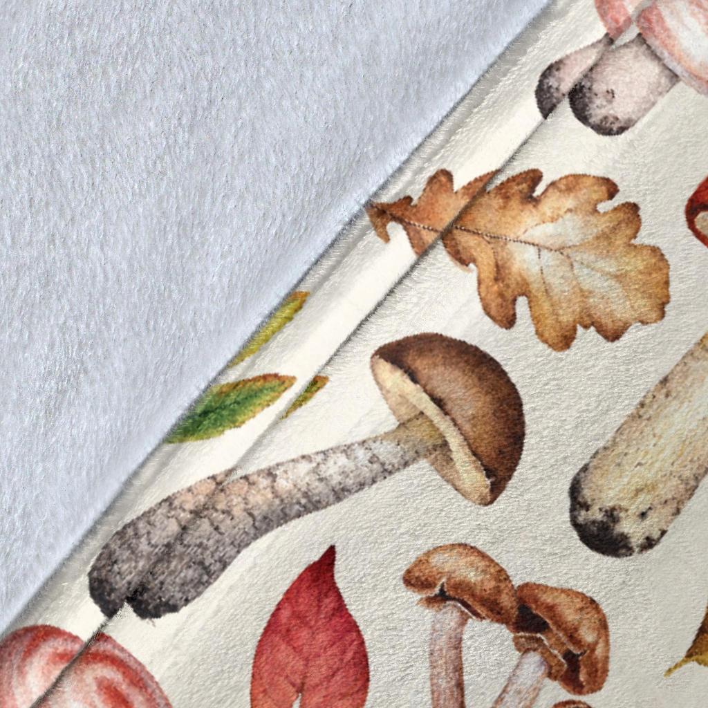 Pattern Print Mushroom Blanket-grizzshop