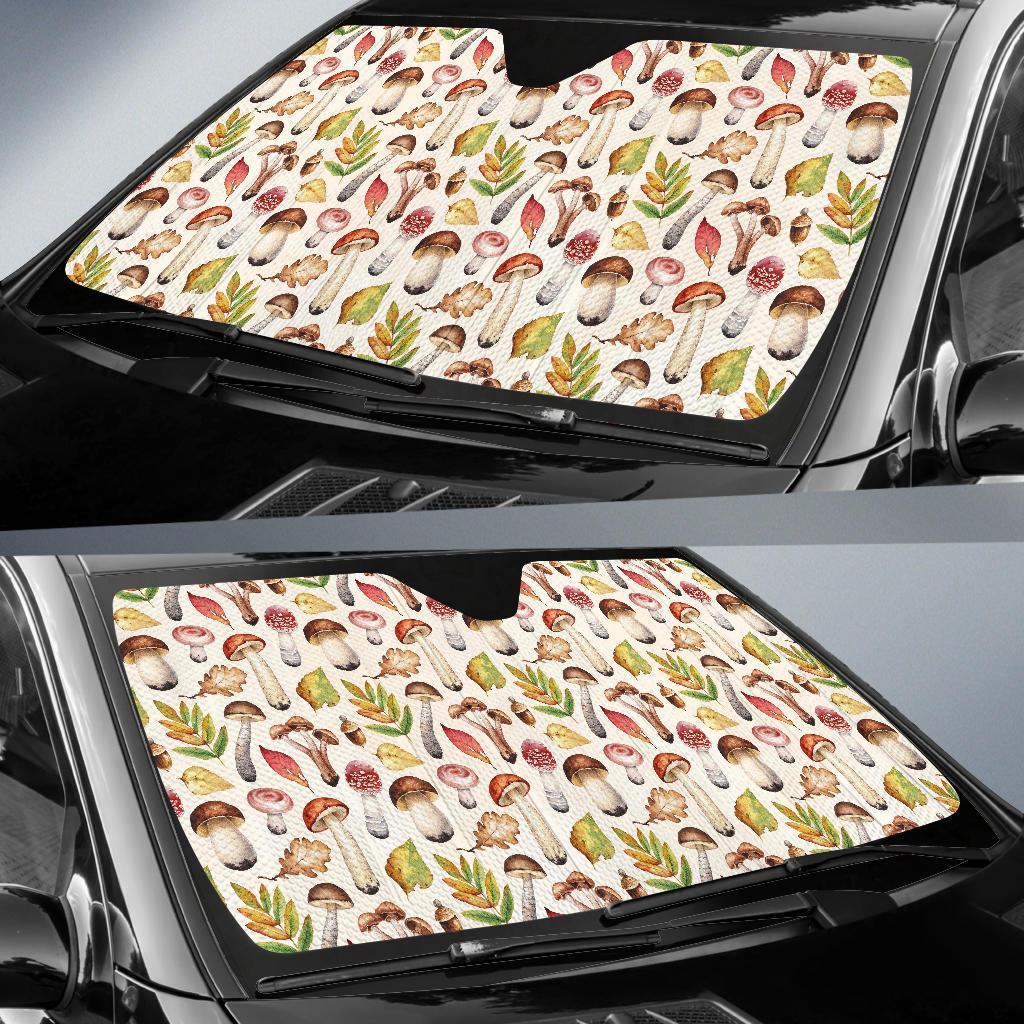 Pattern Print Mushroom Car Sun Shade-grizzshop
