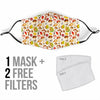 Pattern Print Mushroom Face Mask-grizzshop