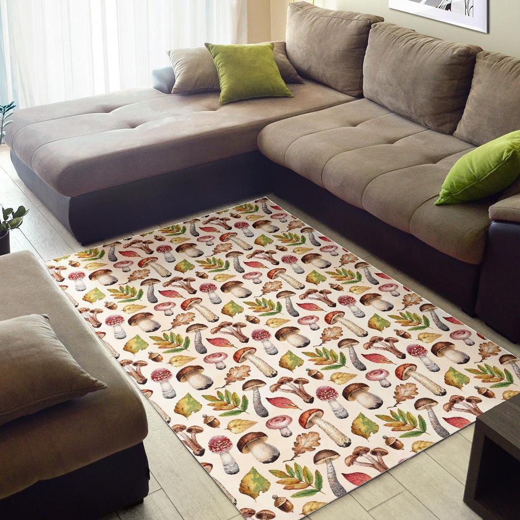 Pattern Print Mushroom Floor Mat-grizzshop