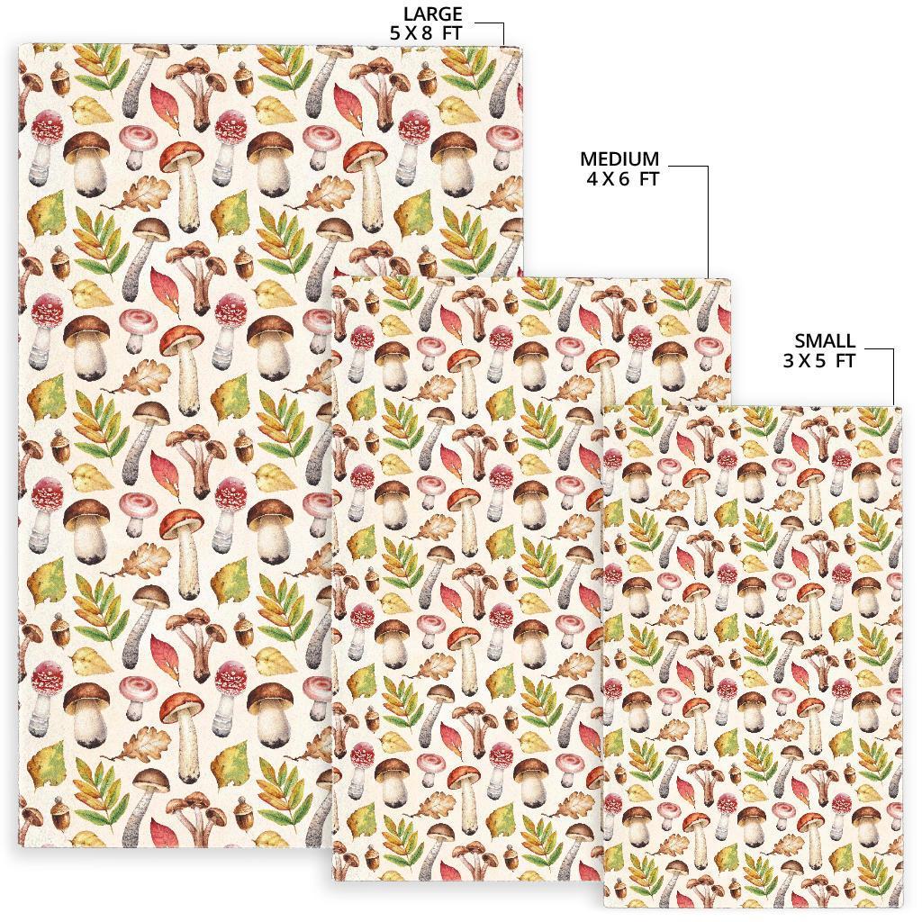 Pattern Print Mushroom Floor Mat-grizzshop