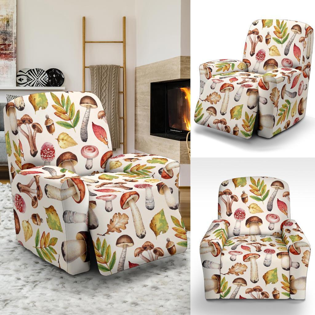 Pattern Print Mushroom Recliner Cover-grizzshop