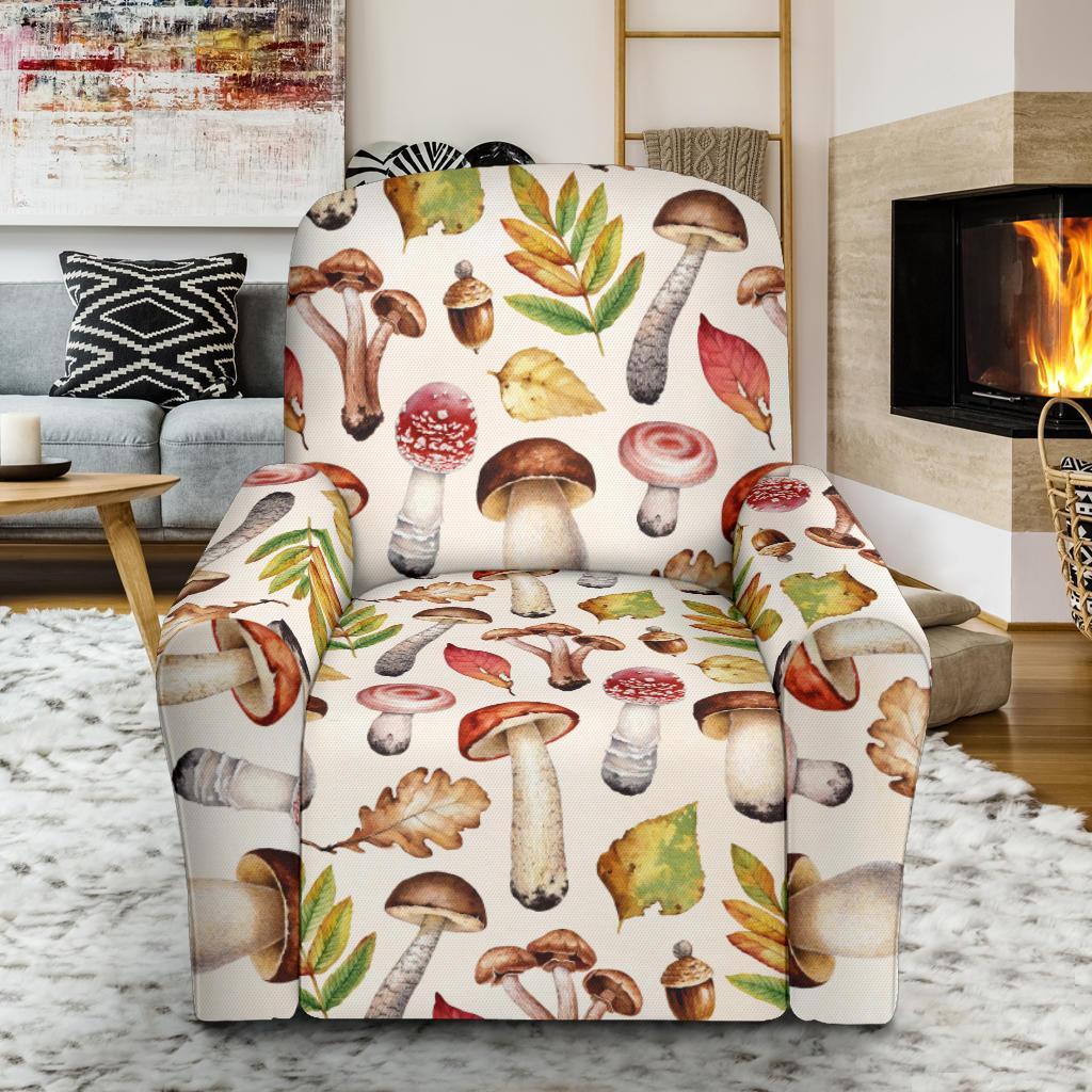 Pattern Print Mushroom Recliner Cover-grizzshop