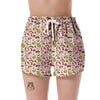 Pattern Print Mushroom Women's Shorts-grizzshop