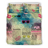 Pattern Print Newspaper Duvet Cover Bedding Set-grizzshop