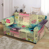 Pattern Print Newspaper Loveseat Cover-grizzshop