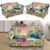 Pattern Print Newspaper Loveseat Cover-grizzshop