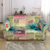 Pattern Print Newspaper Loveseat Cover-grizzshop