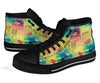 Pattern Print Newspaper Men Women's High Top Shoes-grizzshop