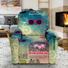 Pattern Print Newspaper Recliner Cover-grizzshop