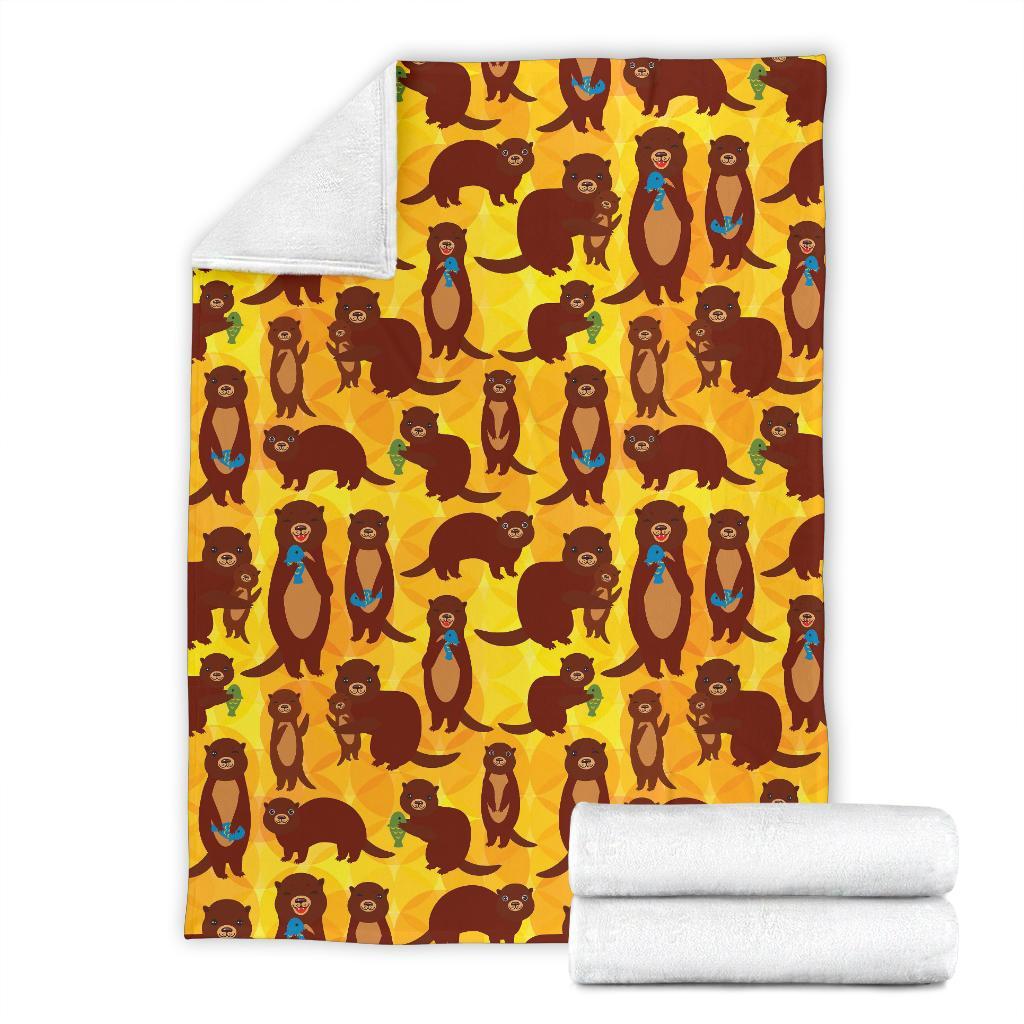 Pattern Print Otter Blanket-grizzshop