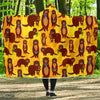 Pattern Print Otter Hooded Blanket-grizzshop