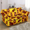 Pattern Print Otter Loveseat Cover-grizzshop