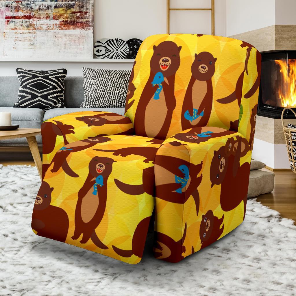 Pattern Print Otter Recliner Cover-grizzshop