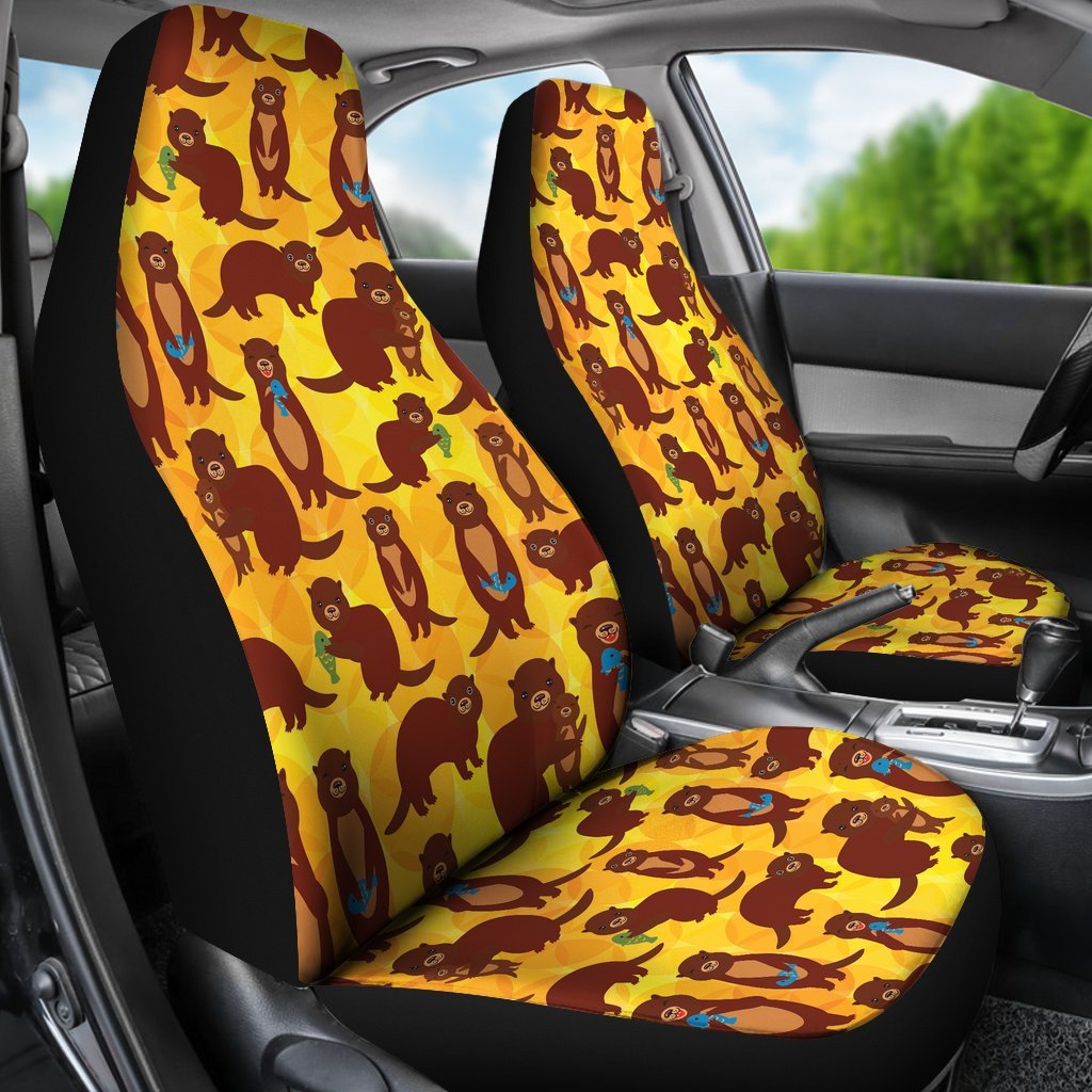 Pattern Print Otter Universal Fit Car Seat Cover-grizzshop
