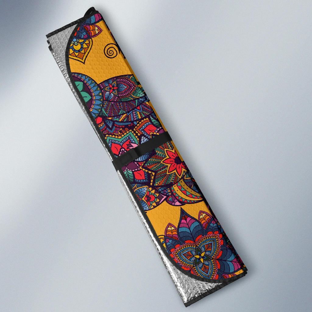 Pattern Print Owl Ornamental Car Sun Shade-grizzshop