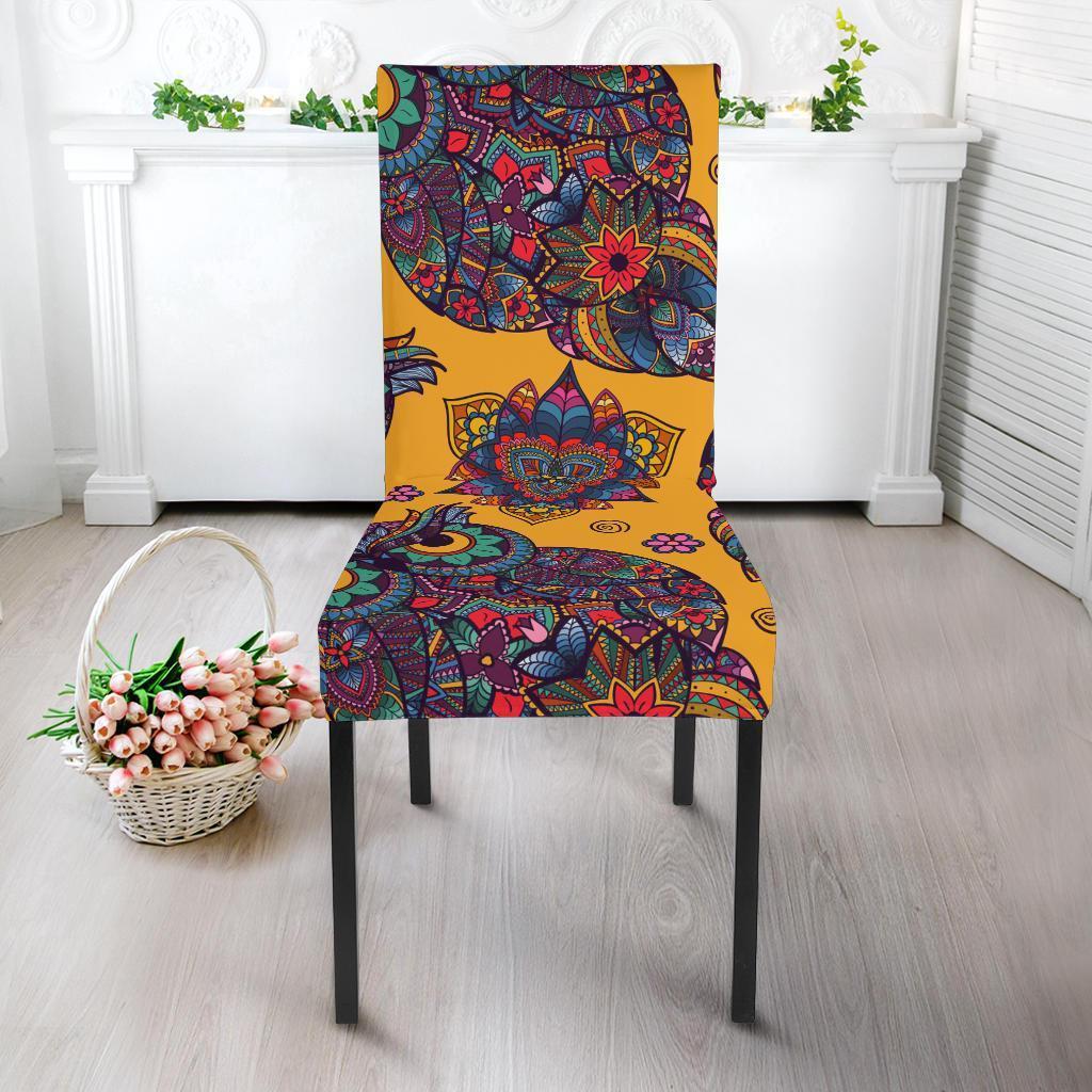 Pattern Print Owl Ornamental Chair Cover-grizzshop