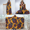 Pattern Print Owl Ornamental Hooded Blanket-grizzshop