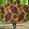 Pattern Print Owl Ornamental Hooded Blanket-grizzshop