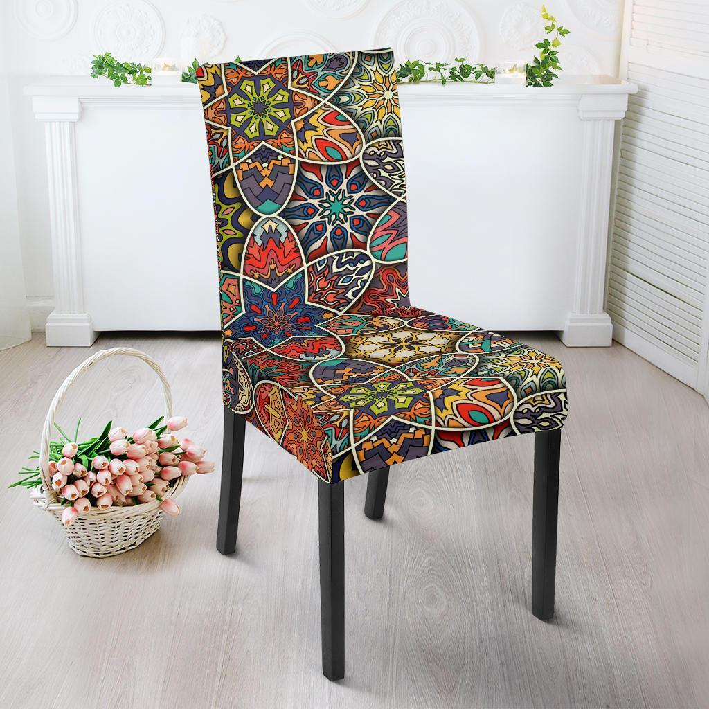 Pattern Print Patchwork Chair Cover-grizzshop