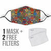 Pattern Print Patchwork Face Mask-grizzshop